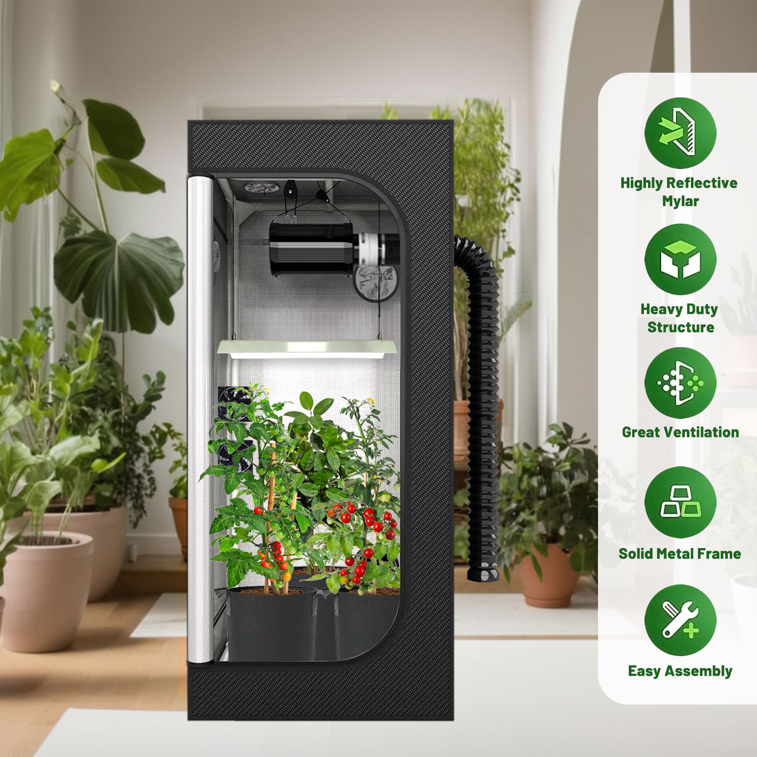 Полный комплект палатки для вы – обзор и цена Grow Tent 4X4