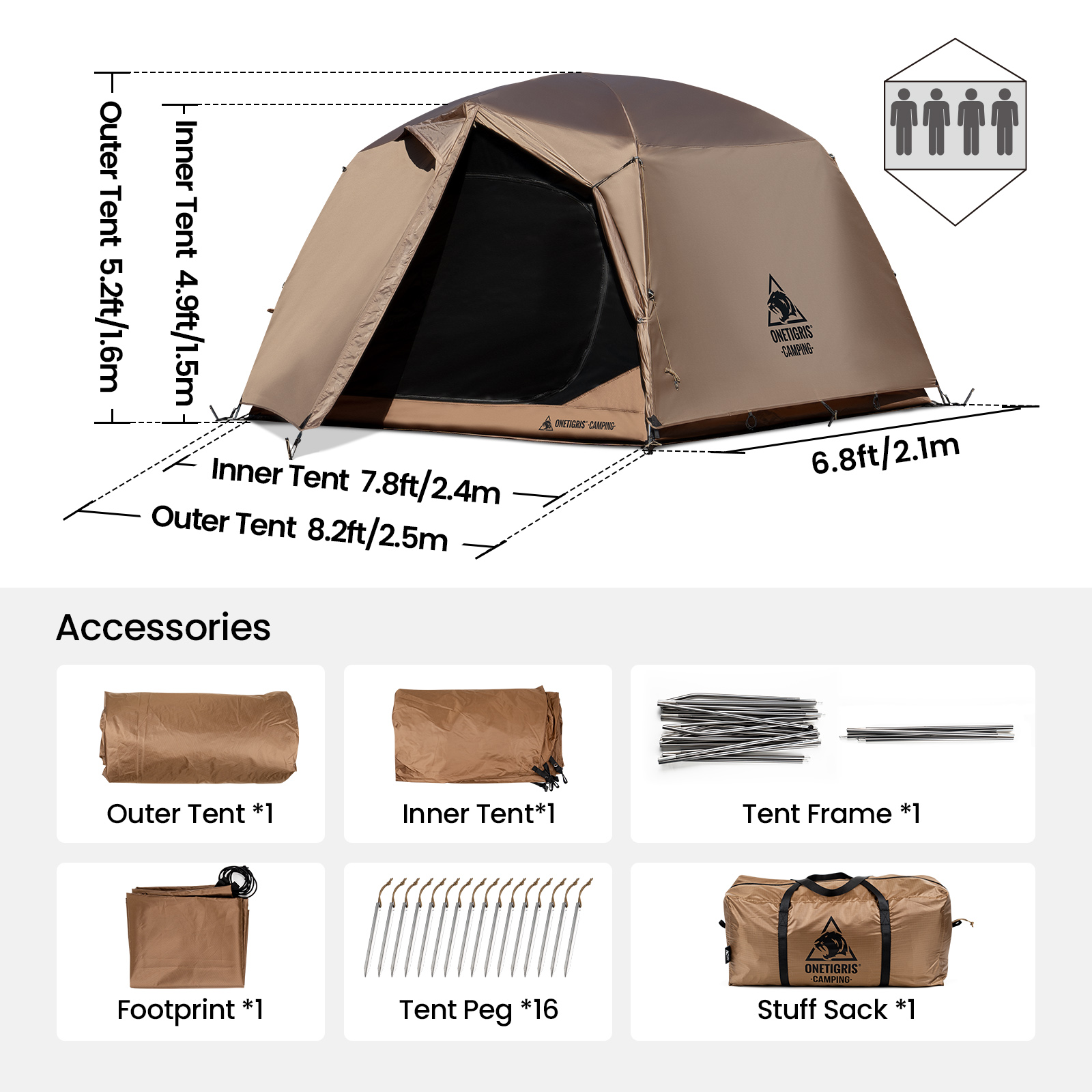 Туристическая палатка OneTigri – обзор и цена Grow Tent 4X4